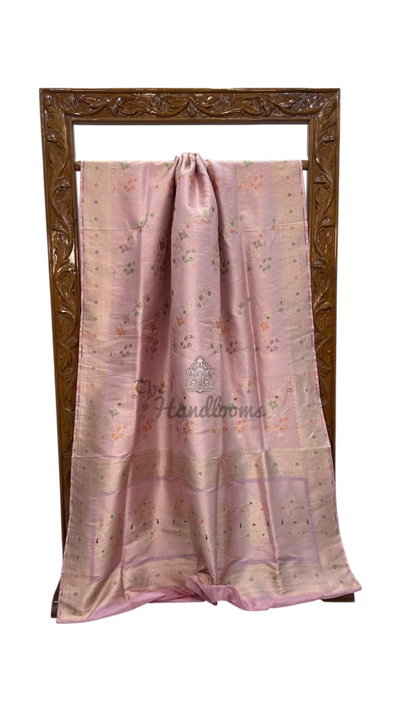 Regal Pure Katan Silk Banarasi Saree – Handwoven Tanchui Brocade