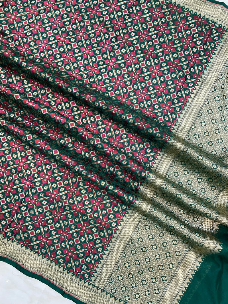 Pure Katan Silk Banarasi dupatta - The Handlooms