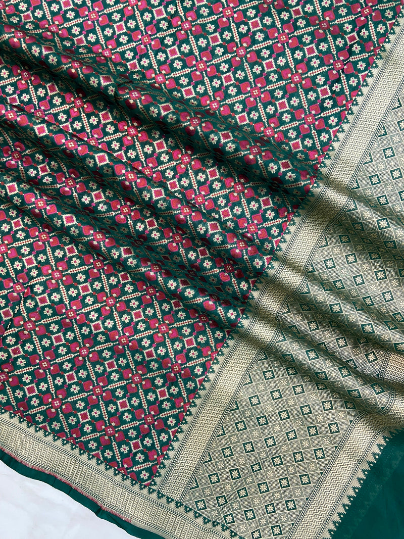 Pure Katan Silk Banarasi dupatta - The Handlooms