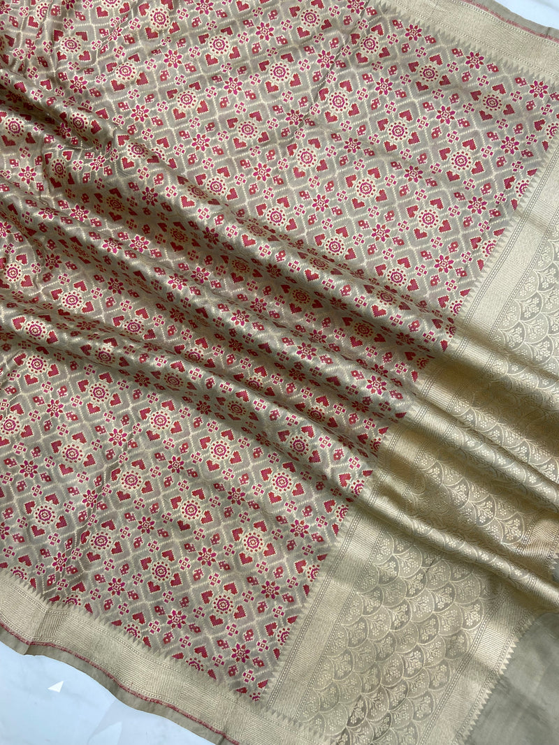 Pure Katan Silk Banarasi dupatta - The Handlooms