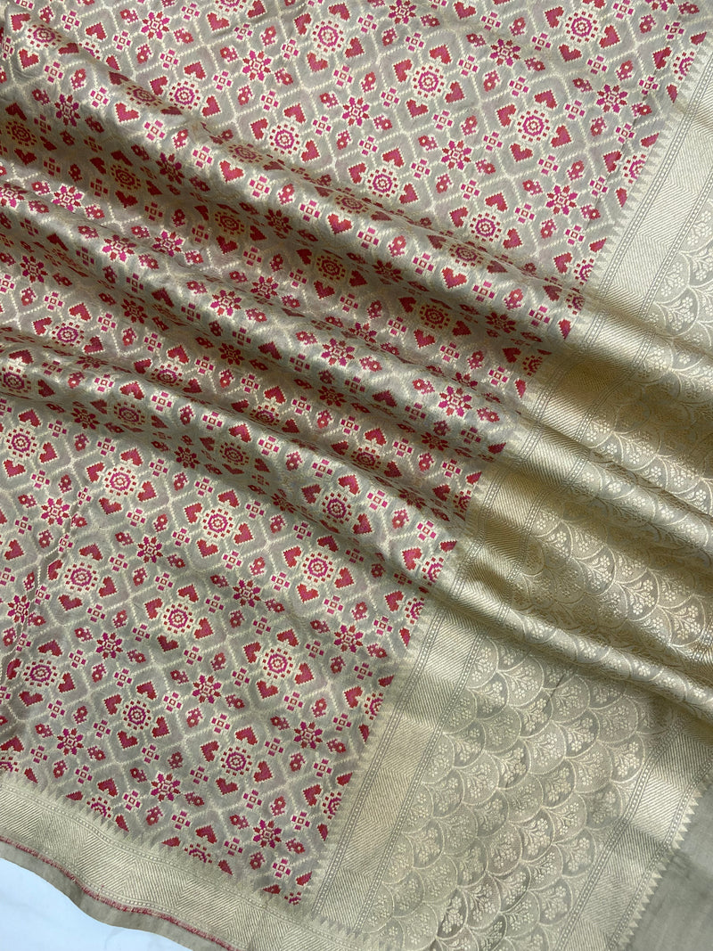 Pure Katan Silk Banarasi dupatta - The Handlooms