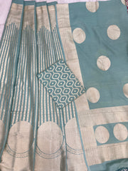 Pure Moonga Georgette Handloom Banarasi Lehenga - Unstitched - The Handlooms