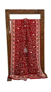 Pure Organza Chikankari Handloom Banarasi Saree - The Handlooms