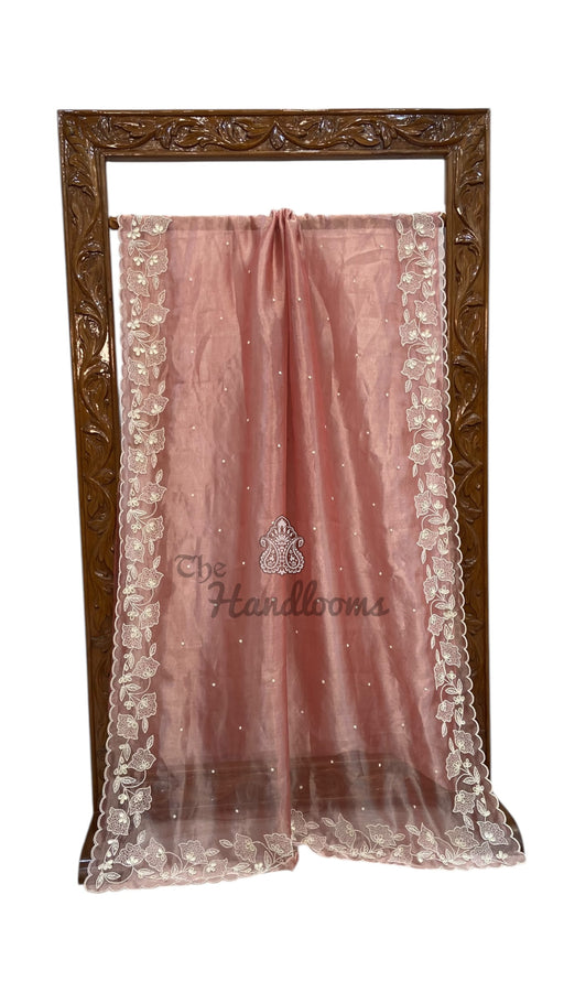 Pure Kora Tissue Handloom Banarasi Saree - Handwork - The Handlooms