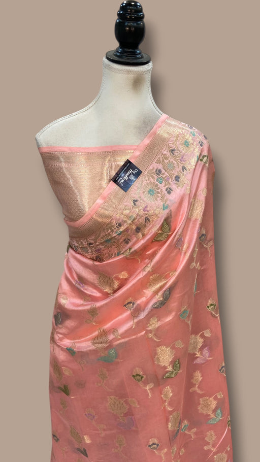 Pure Dupion Silk Banarasi Saree - The Handlooms