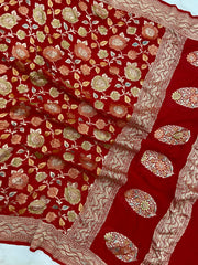 Pure Khaddi Georgette Handloom Dupatta - The Handlooms