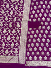 Khaddi Georgette Banarasi Dress material - The Handlooms