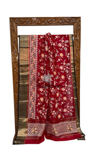 Pure Organza Chikankari Handloom Banarasi Saree - The Handlooms