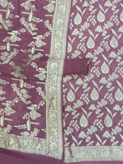 Khaddi Georgette Banarasi Dress material - The Handlooms