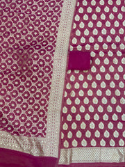 Tissue Khaddi Georgette Banarasi Dress material - The Handlooms