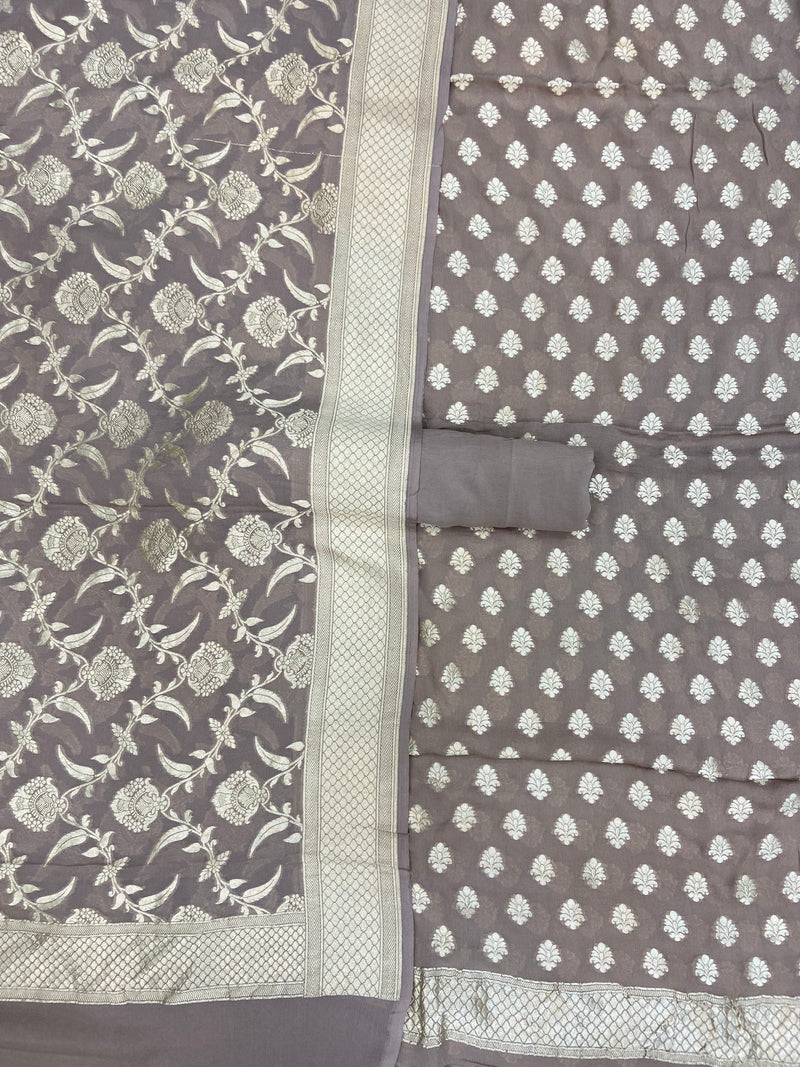 Khaddi Georgette Banarasi Dress material - The Handlooms