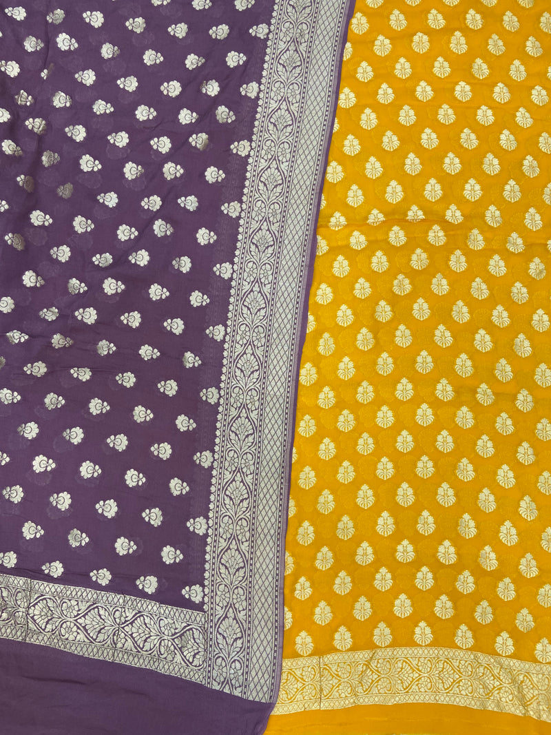 Khaddi Georgette Banarasi Dress material - The Handlooms