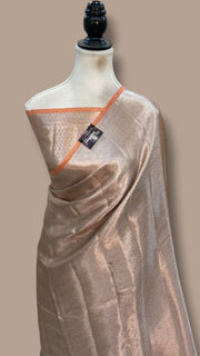 Pure Kora Tissue Tanchui Handloom Banarasi Saree - The Handlooms