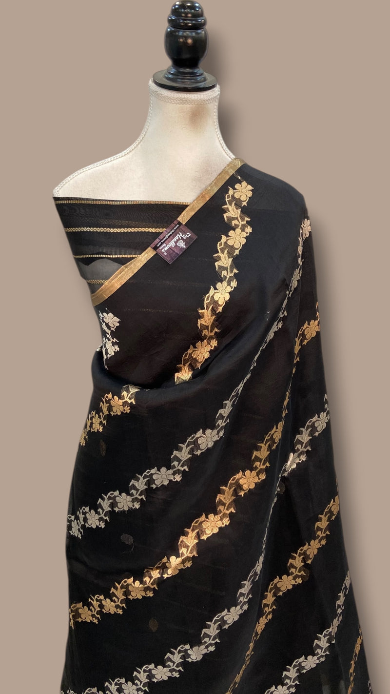 Pure Kora Handloom Banarasi Saree - The Handlooms