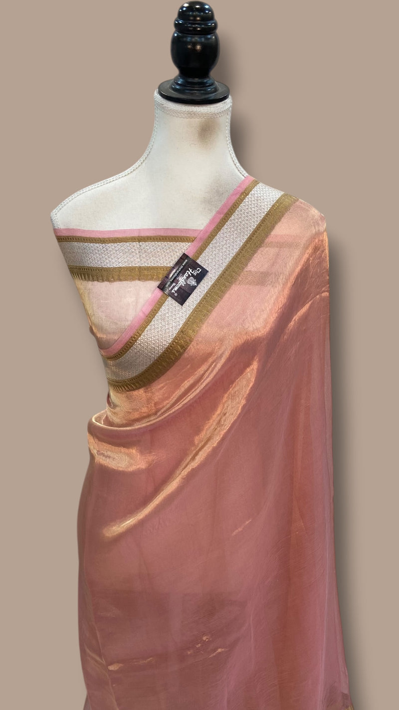 Pure Kora Tissue Handloom Banarasi Saree