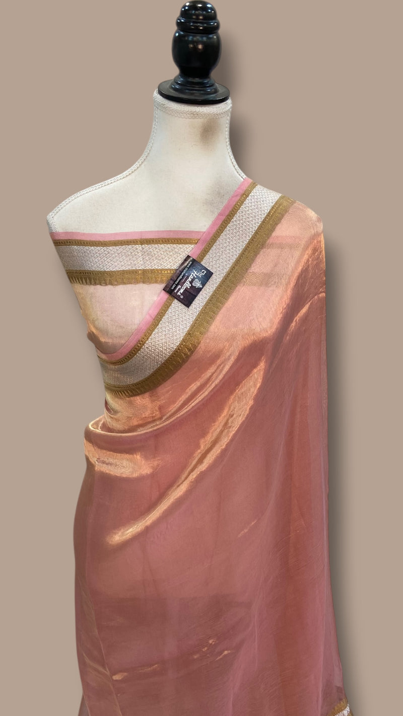 Pure Kora Tissue Handloom Banarasi Saree