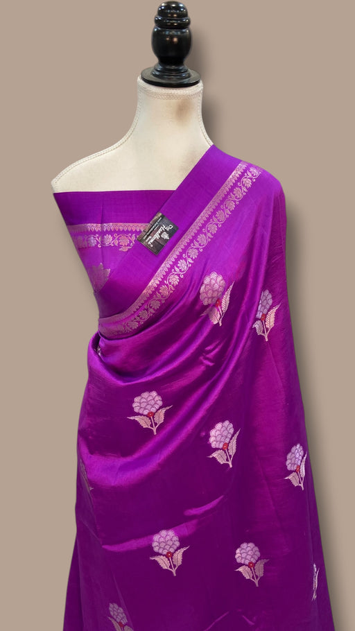 Pure Mango Silk Banarasi Handloom Saree - The Handlooms