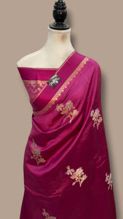 Pure Mango Silk Banarasi Handloom Saree - The Handlooms