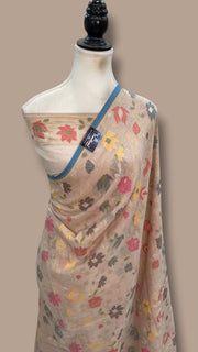 Pure Cotton Jamdani Handloom Banarasi Saree - The Handlooms