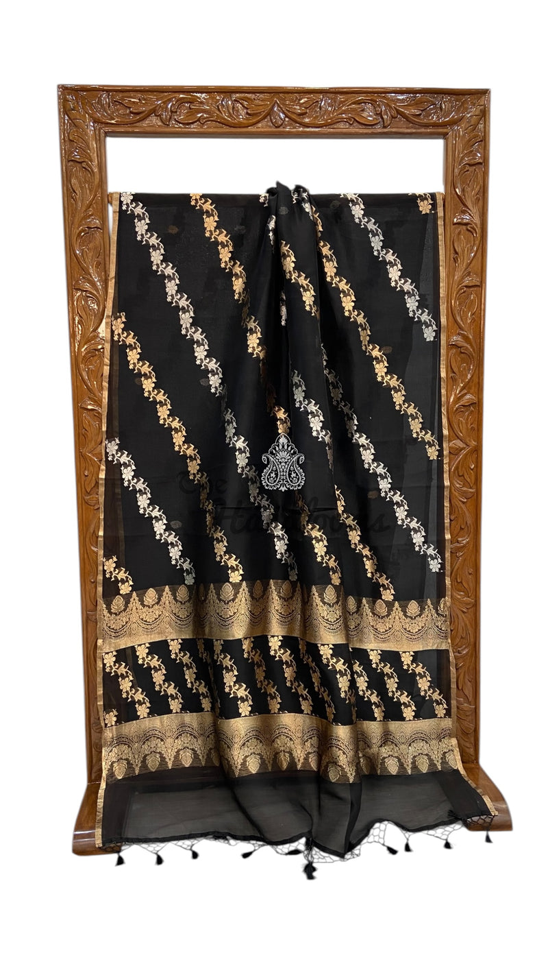 Pure Kora Handloom Banarasi Saree - The Handlooms