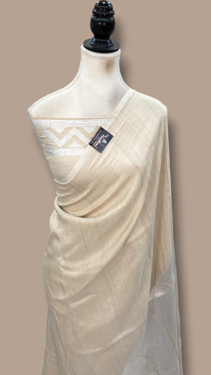 Pure Tussar Georgette Handloom Banarasi Saree