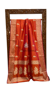 Pure Katan Silk Banarasi Handloom Saree - All Over Kadua Motifs - The Handlooms