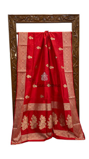 Pure Katan Silk Banarasi Handloom Saree - All Over Kadua Motifs - The Handlooms