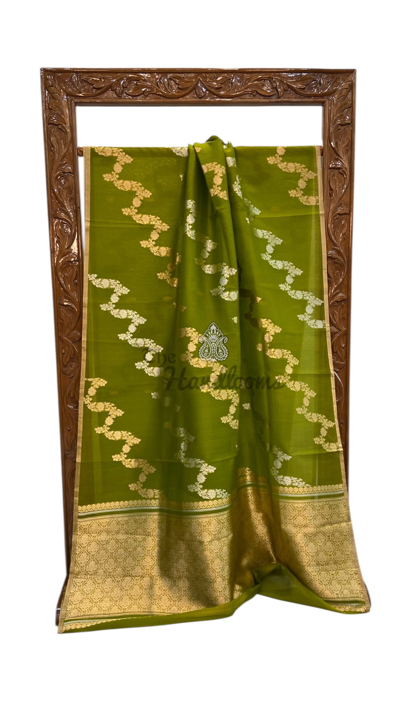 Pure Kora Handloom Banarasi Saree - The Handlooms