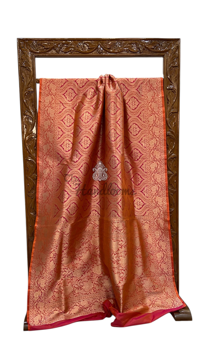 Pure Katan Silk Banarasi Handloom Saree - Tanchui Brocade - The Handlooms