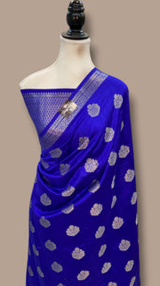 Pure Chiniya Silk Handloom Banarasi Saree - All over kadua motifs - The Handlooms