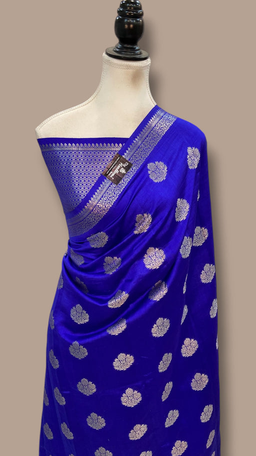 Pure Chiniya Silk Handloom Banarasi Saree - All over kadua motifs - The Handlooms