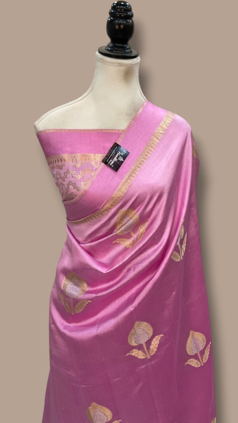 Pure Mango Silk Banarasi Handloom Saree - The Handlooms