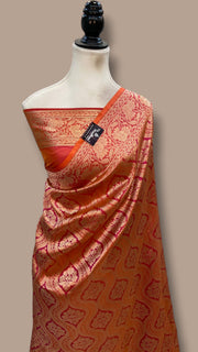 Pure Katan Silk Banarasi Handloom Saree - Tanchui Brocade - The Handlooms