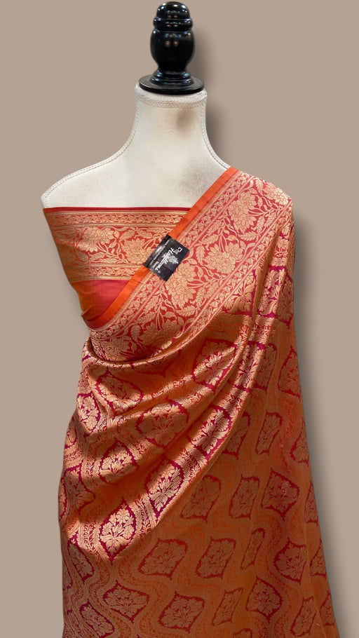 Pure Katan Silk Banarasi Handloom Saree - Tanchui Brocade - The Handlooms