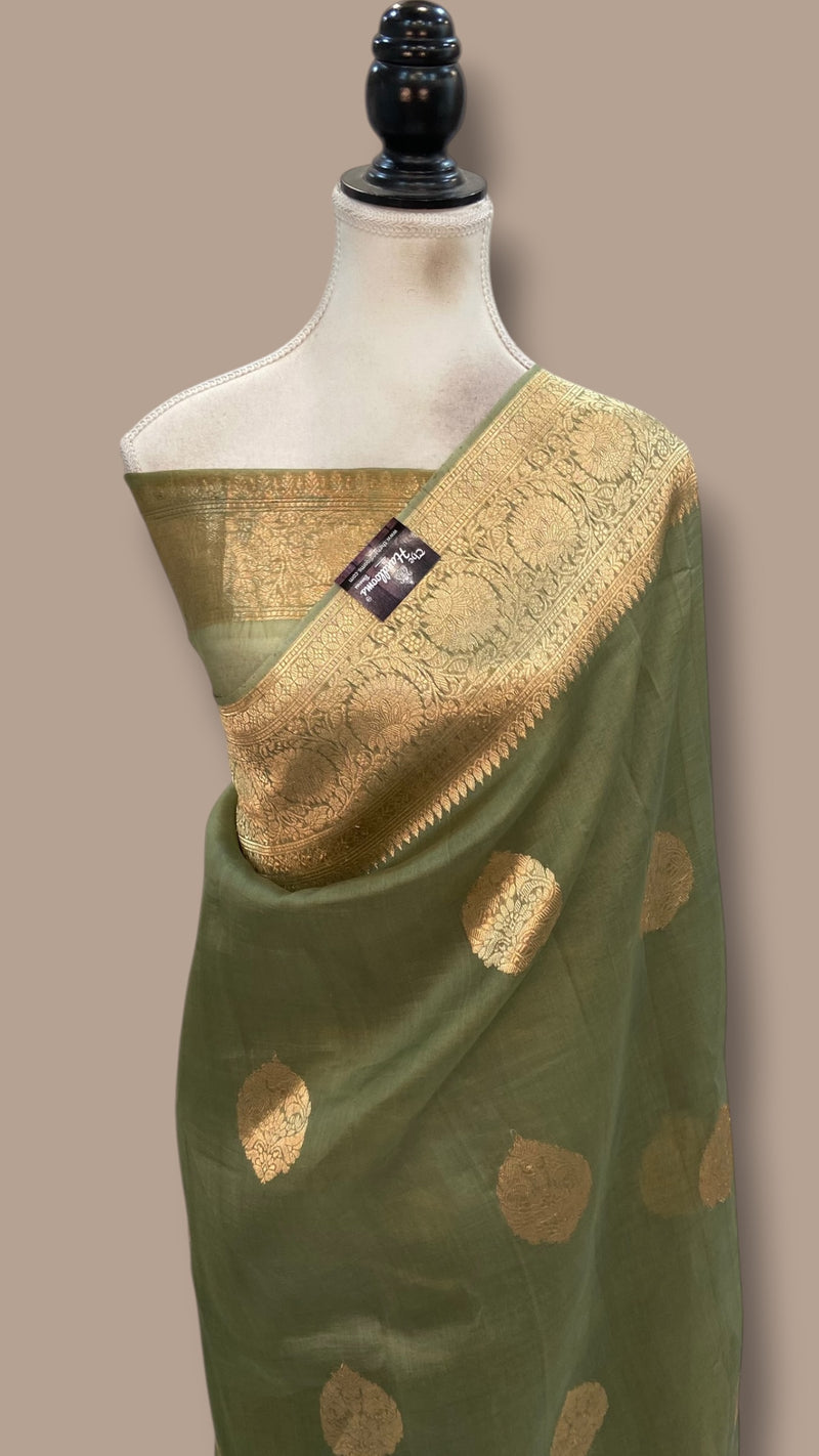 Pure Kora Handloom Banarasi Saree - The Handlooms