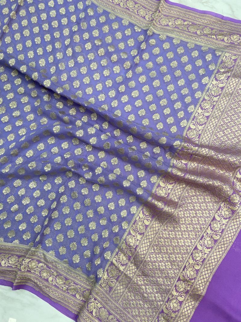 Pure Khaddi Georgette Handloom Dupatta - The Handlooms