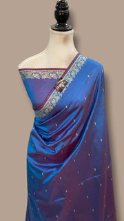 Pure Katan Silk Reshmi Zari Banarasi Handloom Saree - The Handlooms