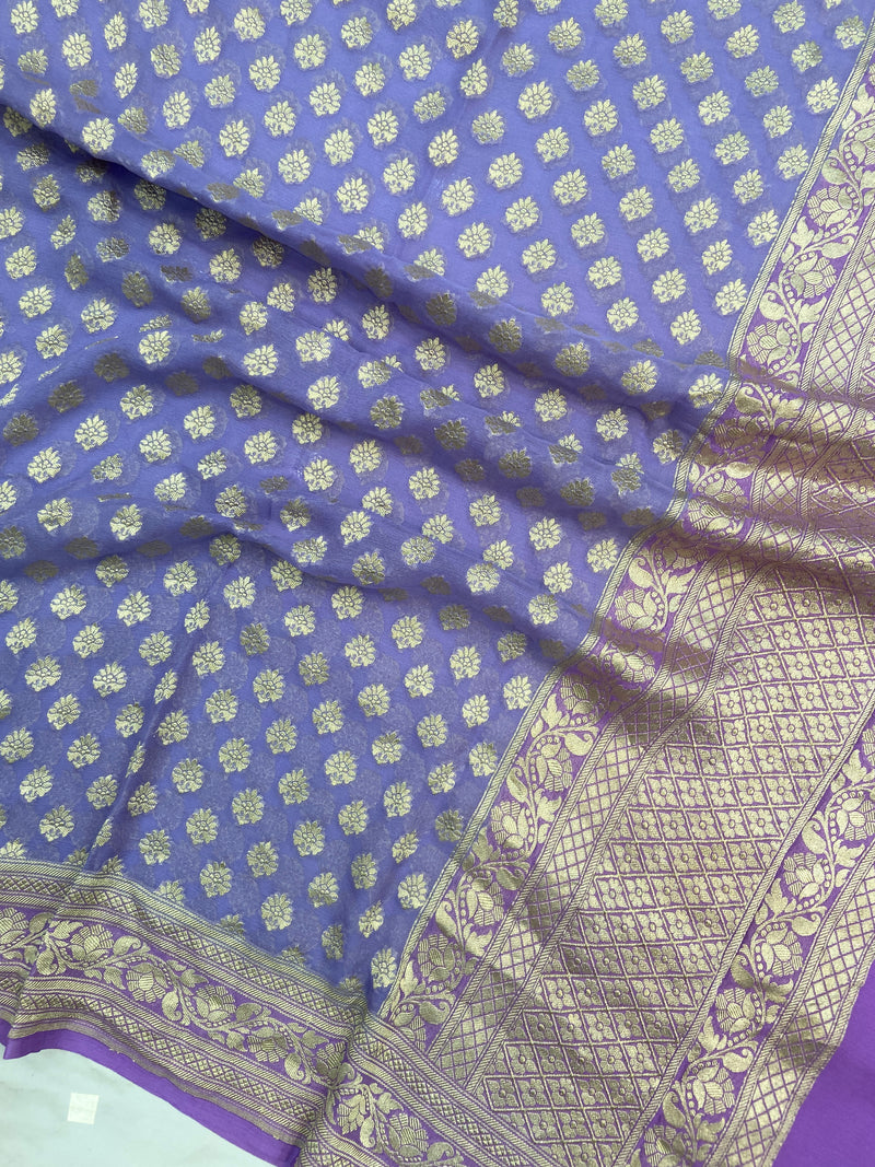Pure Khaddi Georgette Handloom Dupatta - The Handlooms