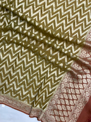 Pure Khaddi Georgette Handloom Dupatta - The Handlooms