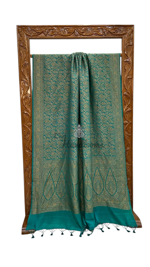 Pure Khaddi Crepe Georgette Banarasi Handloom Saree - Brocade - The Handlooms
