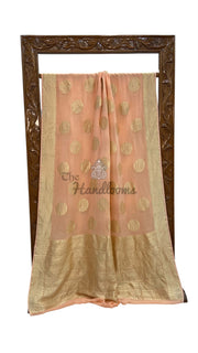 Pure Khaddi Georgette Handloom Banarasi Saree - Water Zari - The Handlooms