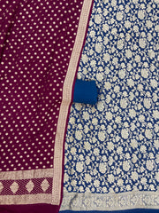 Khaddi Georgette Banarasi Dress material - The Handlooms