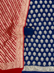 Khaddi Georgette Banarasi Dress material - The Handlooms