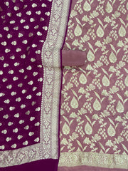 Khaddi Georgette Banarasi Dress material - The Handlooms