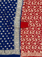 Khaddi Georgette Banarasi Dress material - The Handlooms