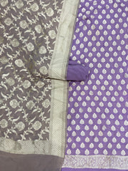 Khaddi Georgette Banarasi Dress material - The Handlooms