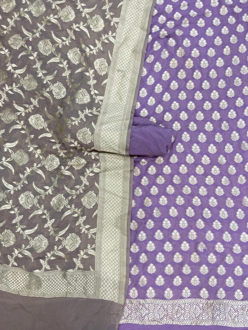 Khaddi Georgette Banarasi Dress material - The Handlooms