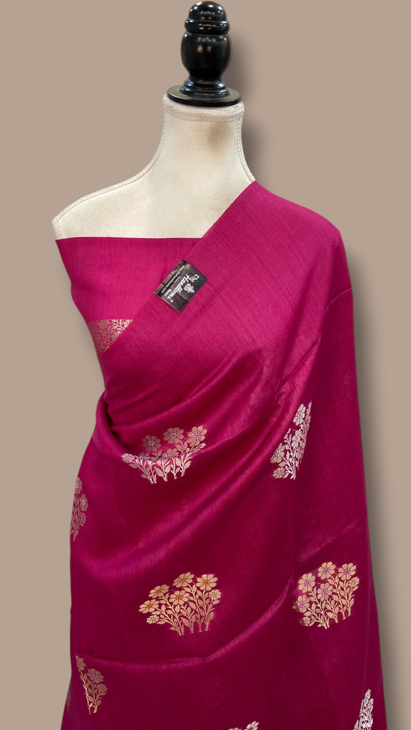 Pure Desi Tussar Silk Handloom Banarasi Saree - The Handlooms