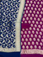 Khaddi Georgette Banarasi Dress material - The Handlooms