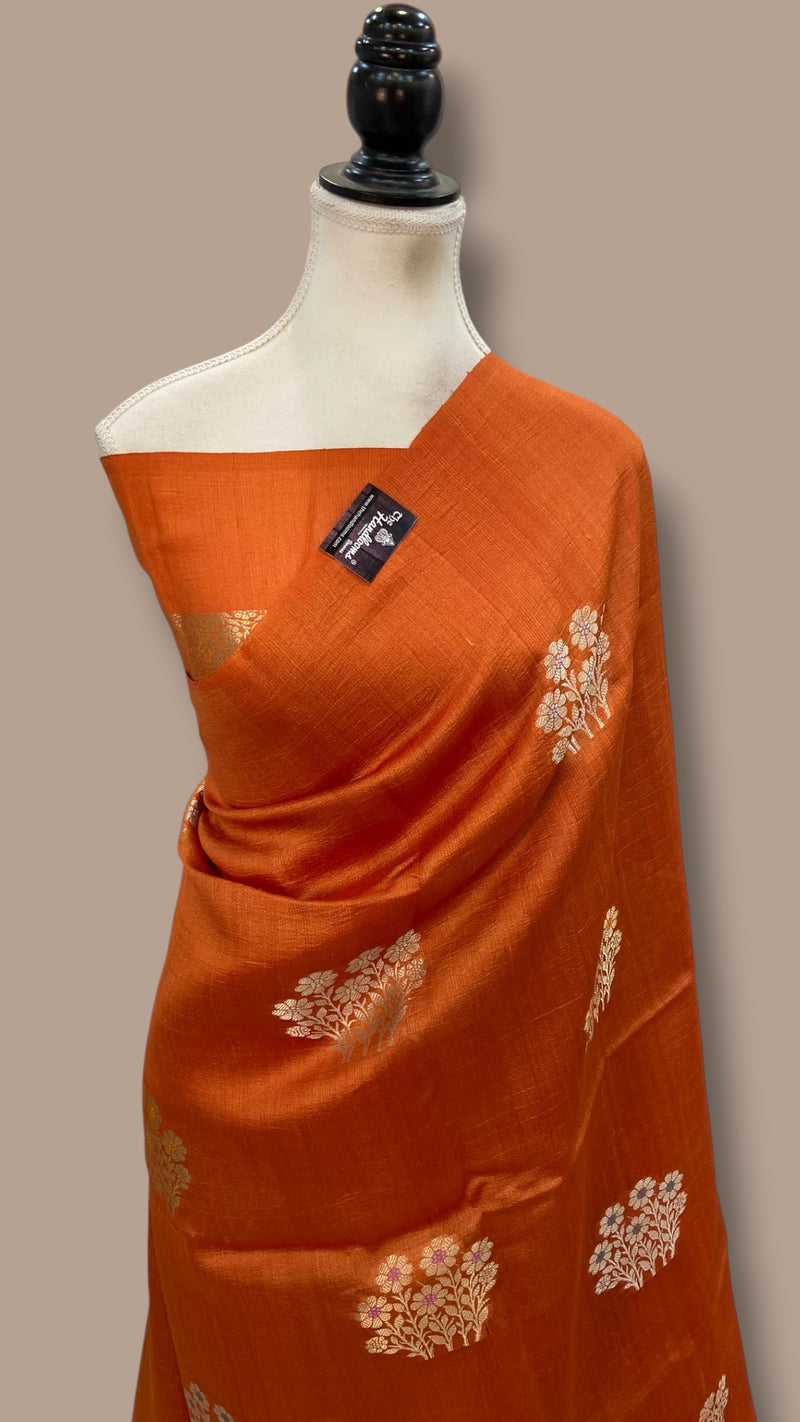 Pure Desi Tussar Silk Handloom Banarasi Saree - The Handlooms